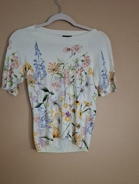 Talbots Spectacular Floral Sweater